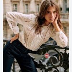 Sezane Valentine Blouse Écru. - Size 34